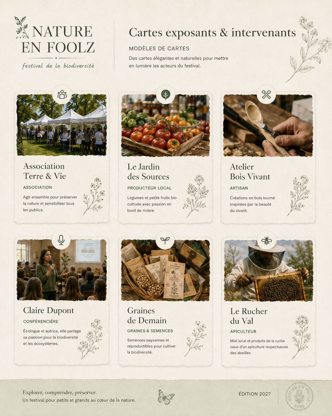Producteurs, artisans et intervenants du festival